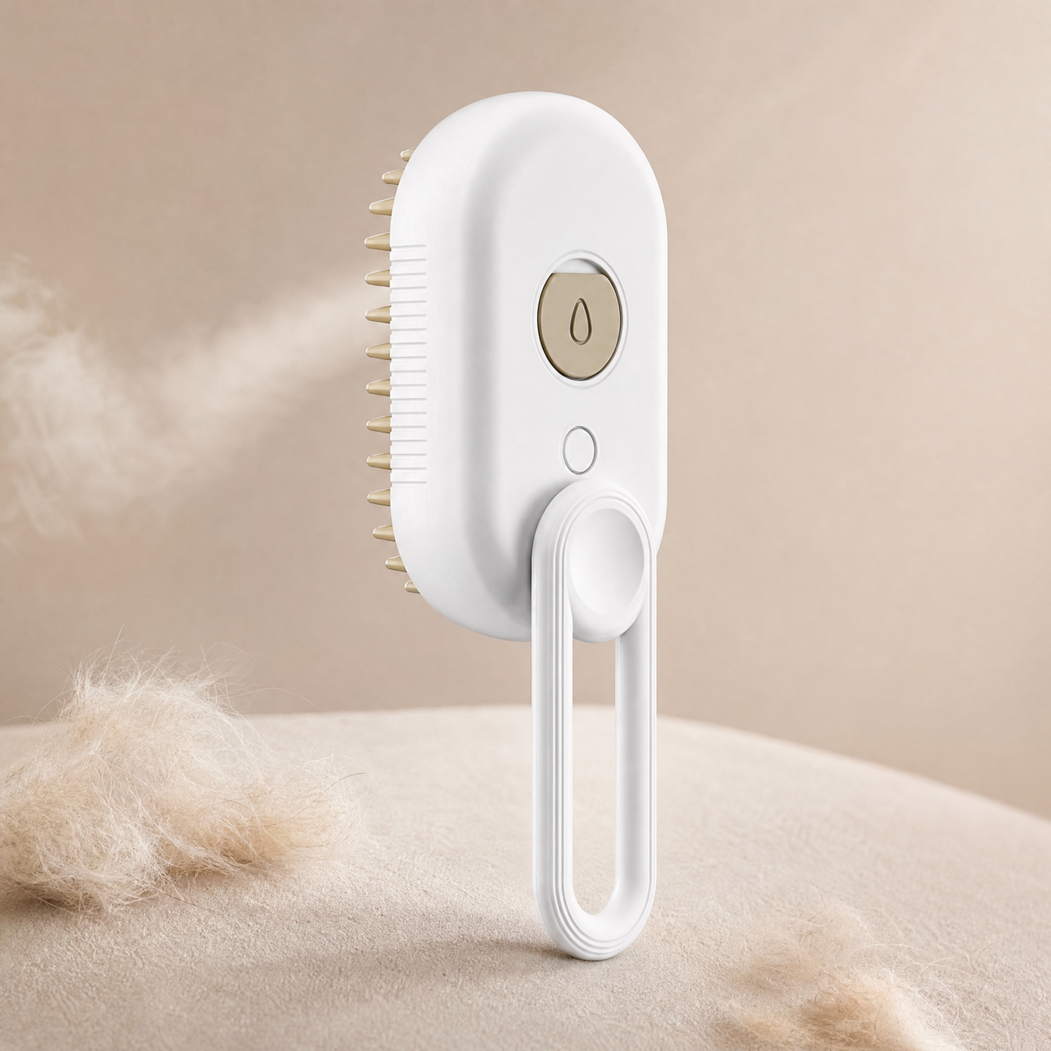 Electric pet steam grooming brush for cats and dogs